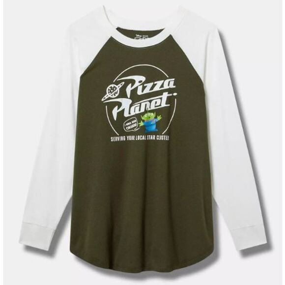 Torrid Women's Long Sleeve Shirt Toy Story Pizza Planet Alien Size 3X NWT - Picture 2 of 3